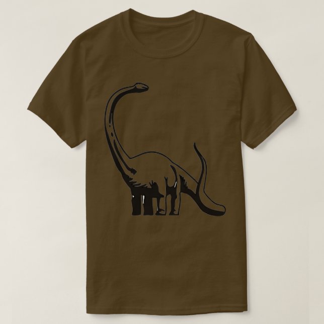 Brontosaurus Pocket Skriv ut T Shirt (Design framsida)