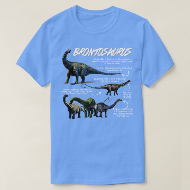 Brontosaurus Roligt Facts T Shirt (Design framsida)