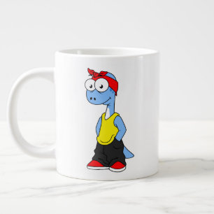 Brontosaurus tryckte i Hip hop Clothing. Jumbo Mugg