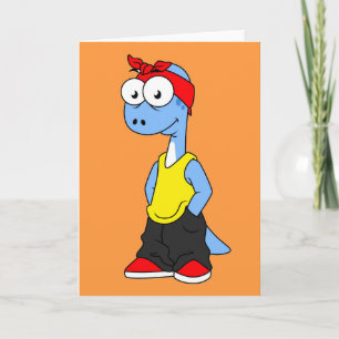 Brontosaurus tryckte i Hip hop Clothing. Kort