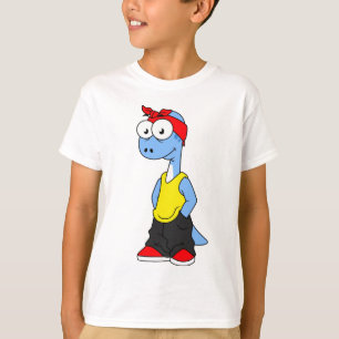 Brontosaurus tryckte i Hip hop Clothing. T Shirt