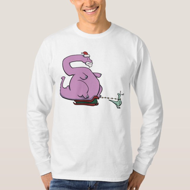 BrontosaurusSanta skjorta T Shirt (Framsida)