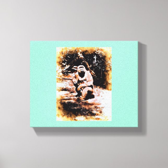 Bronx Gorilla Canvastryck (Framsida)