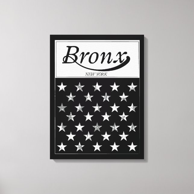 Bronx | New York American Flagga Canvastryck (Framsida)