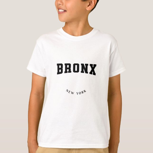 Bronx New York Black T-Shirt (Framsida)
