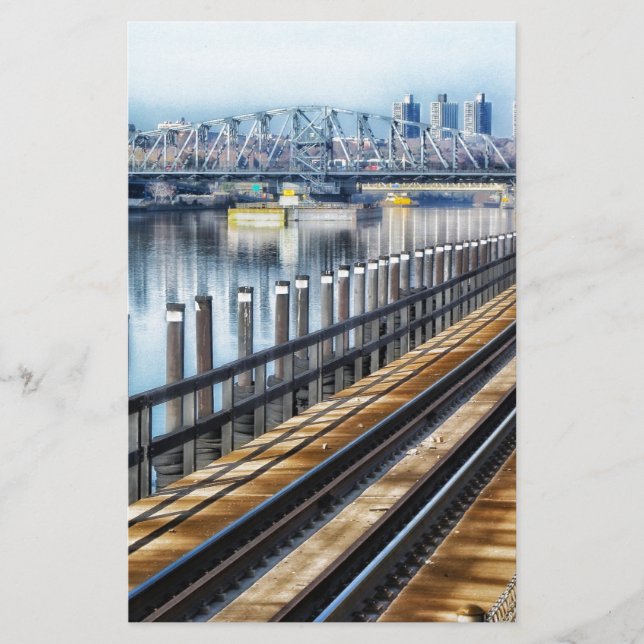 bronx new york city byggnader flod brevpapper (Framsida)