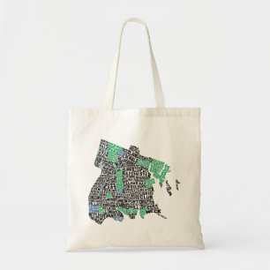 Bronx New York City typografikarta Tygkasse