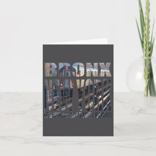 Bronx New York där min berättelse börjar  Kort (Framsida)