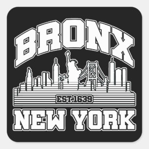 Bronx,New York Fyrkantigt Klistermärke