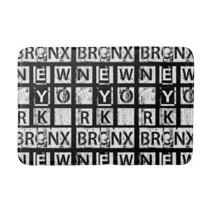 Bronx New York Grungetypografi Badrumsmatta