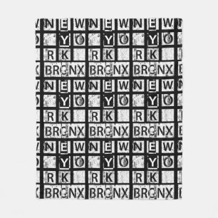 Bronx New York Grungetypografi Fleecefilt