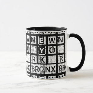 Bronx New York Grungetypografi Mugg