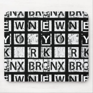Bronx New York Grungetypografi Musmatta