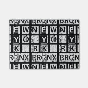 Bronx New York Grungetypografi Post-it Block