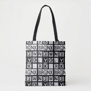 Bronx New York Grungetypografi Tygkasse