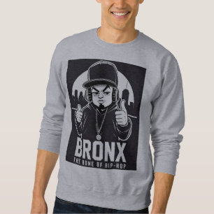 Bronx New York Hip-Hop Serieteckning Streetwear Lång Ärmad Tröja