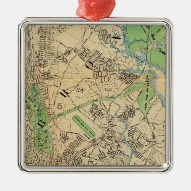 Bronx New York Julgransprydnad Metall (Framsidan)