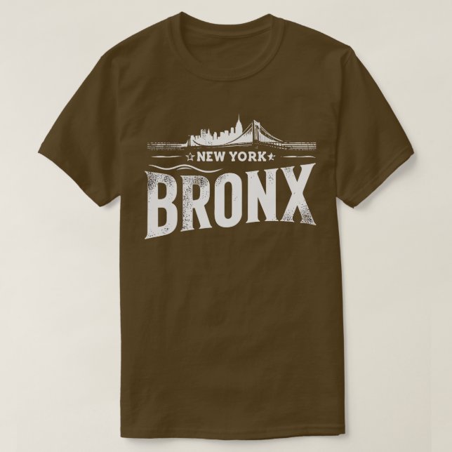 Bronx New York Retro 1 T Shirt (Design framsida)