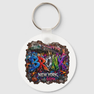 Bronx New York Urban Graffiti Gatukonst Nyckelring