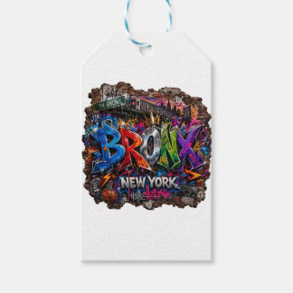 Bronx New York Urban Graffiti Gatukonst Presentetikett