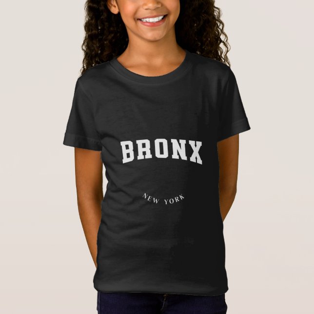 Bronx New York White T-Shirt (Framsida)