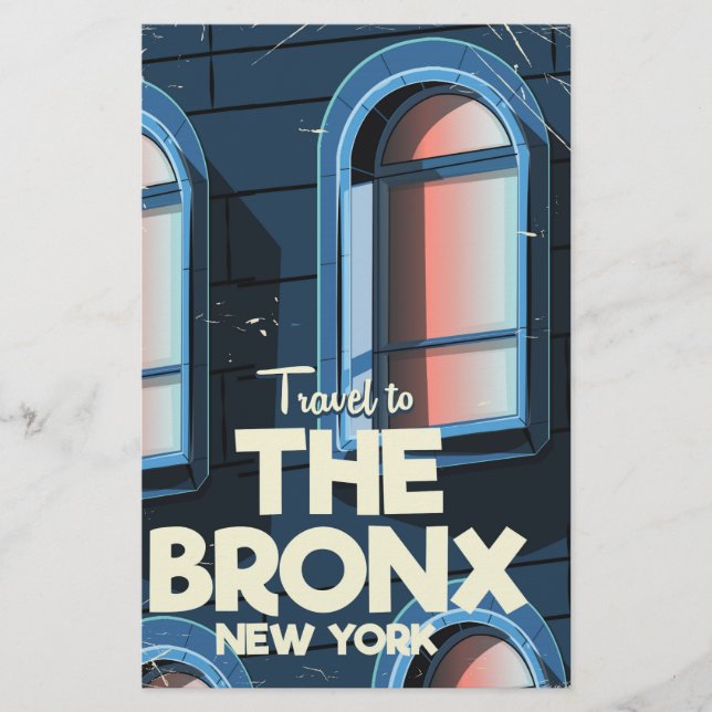 Bronx New Yorks reseaffisch Brevpapper (Framsida)