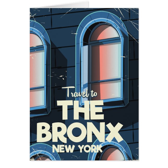 Bronx New Yorks reseaffisch Hälsningskort (Framsidan)