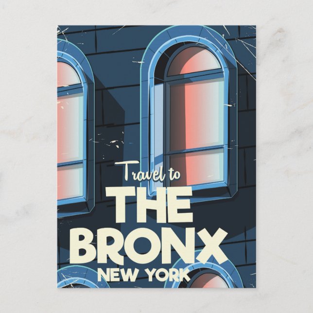 Bronx New Yorks reseaffisch Vykort (Framsida)
