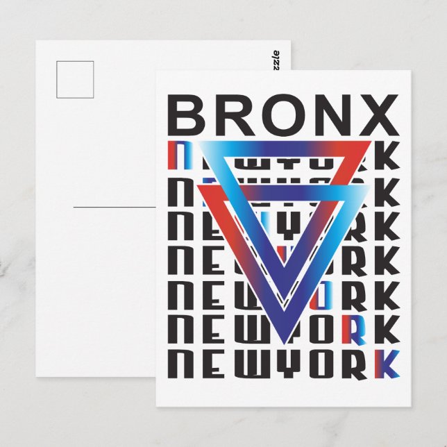 Bronx NYC: Geometric Grit & Urban Strength Vykort (Fram/baksida)