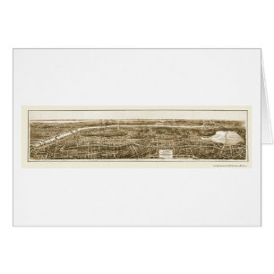 Bronx panorama- karta för NY - 1897 Hälsningskort