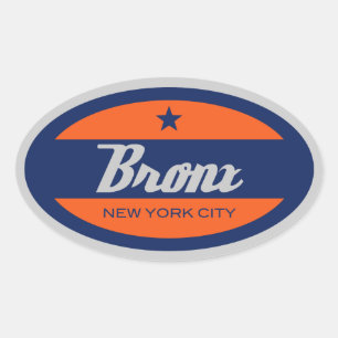 *Bronx Stickers Ovalt Klistermärke