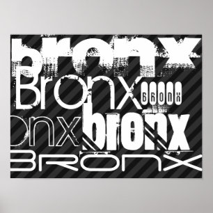 Bronx; Svart och Mörk Grått Rand Poster