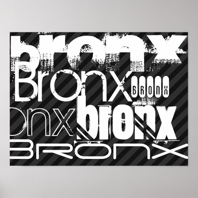 Bronx; Svart och Mörk Grått Rand Poster (Framsidan)