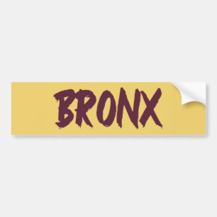 Bronx-textbasdesign på Gultens bakgrund Bakgrund Bildekal