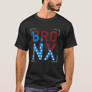 Bronx USA Flagga Stjärnor och Ränder Patriotisk St T Shirt