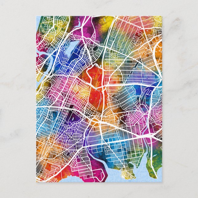 Bronx USA Stadskarta Vykort (Framsida)