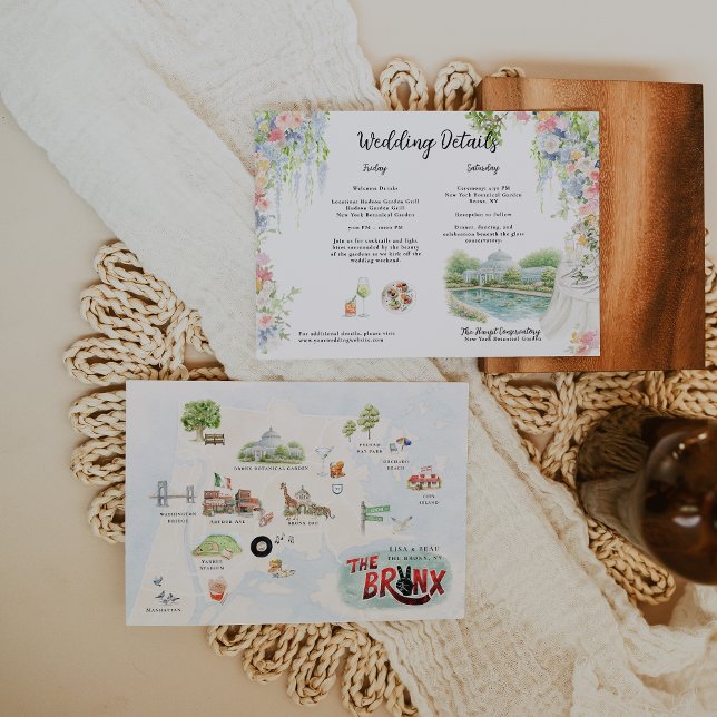 Bronx Wedding Weekend Map | NYC Itinerary (Skapare uppladdad)