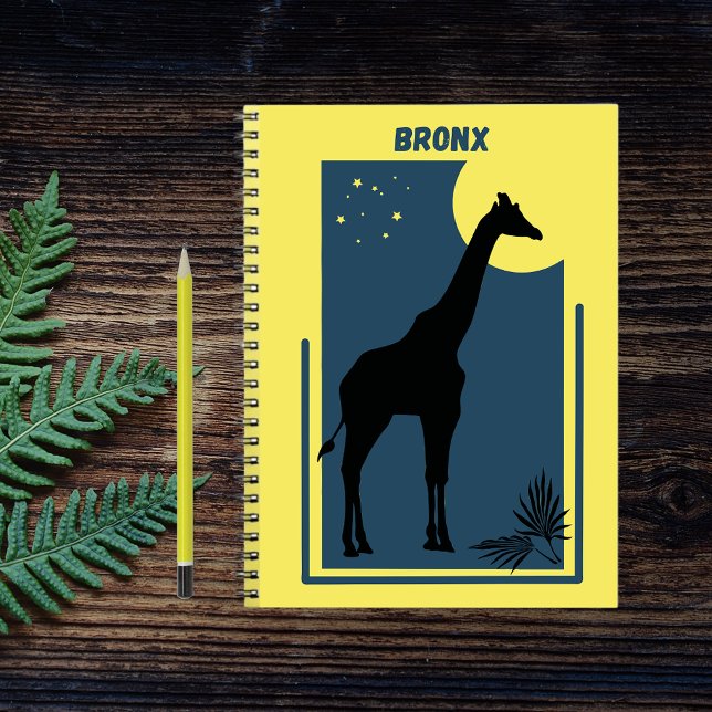 Bronx Zoo New York Vintage Giraffe Anteckningsbok (Skapare uppladdad)