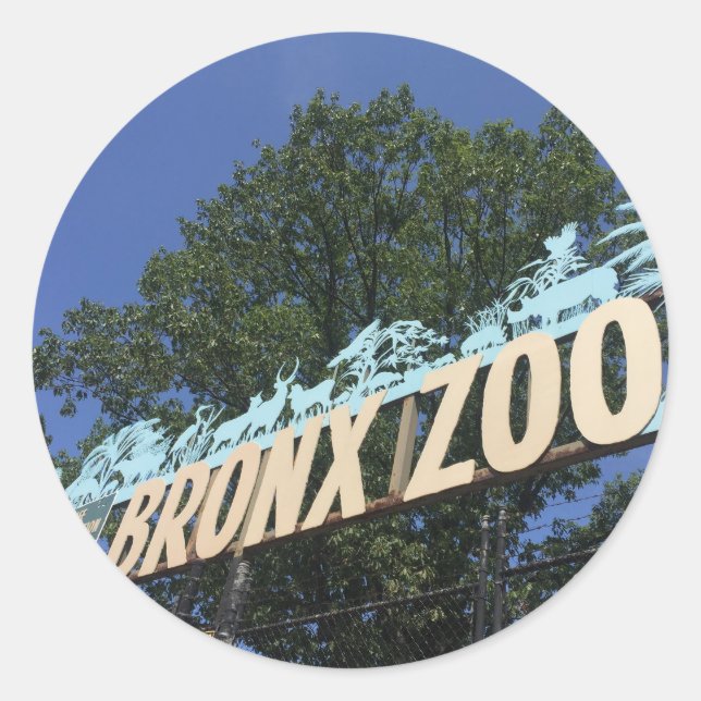Bronx Zoo Runt Klistermärke (Framsida)