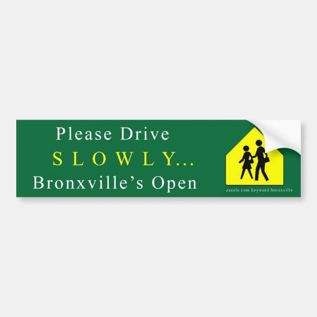 Bronxville "långsamt" bildekal (Framsidan)