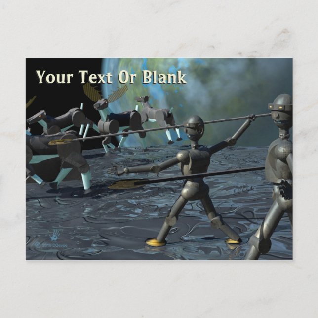 Bronze Age Robots Vykort (Framsida)