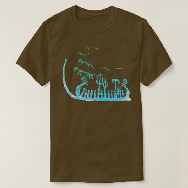 Bronze Age Scandinavian sten carvings T Shirt (Design framsida)