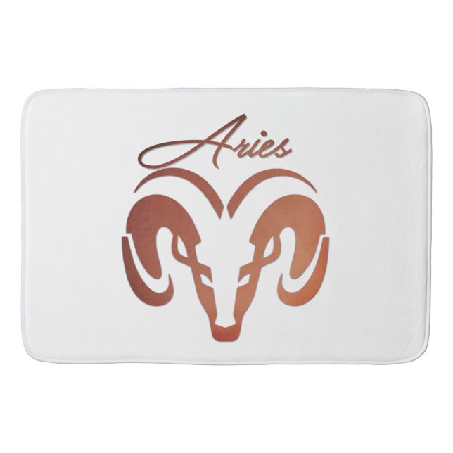 Bronze Aries Ram Zodiac Badrumsmatta (Framsidan)