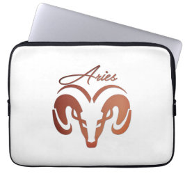 Bronze Aries Ram Zodiac Laptop Fodral