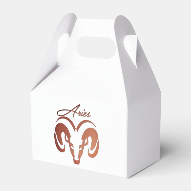 Bronze Aries Ram Zodiac Presentaskar (Framsidan Sidan)