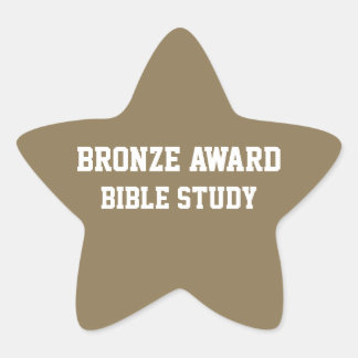 BRONZE Award Bibelstudie Sticker Stjärnformat Klistermärke