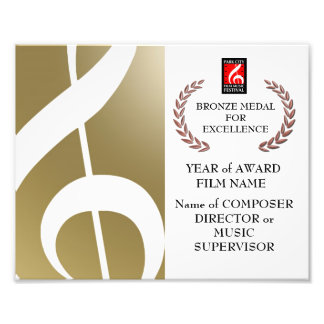 Bronze Award Certificate Fototryck