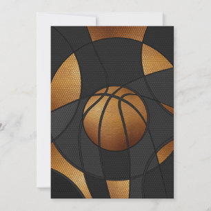 Bronze Basketball Abstrakt Art Julkort