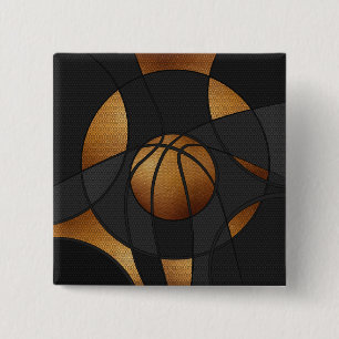 Bronze Basketball Abstrakt Art Knapp