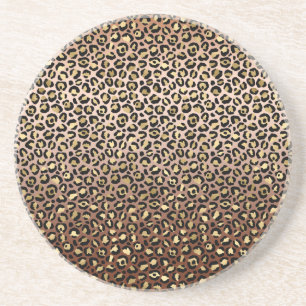 Bronze Black Guld Ombre Leopard Skriv ut Underlägg